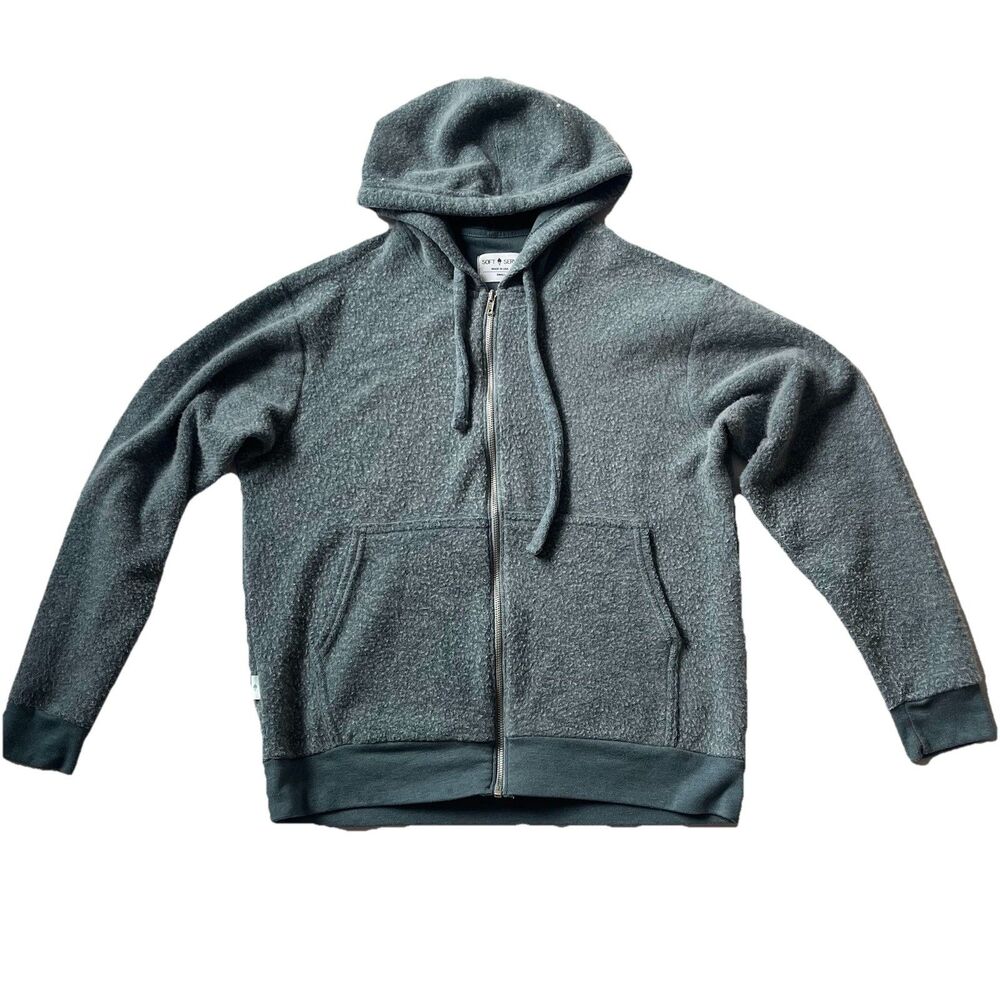 Soft Serve Clothing The Original Cloud Cotton Zipper Hoodie Blue S Relaxed USA